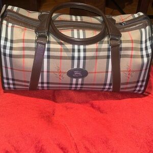 Vintage Burberry’s Duffel Travel Bag